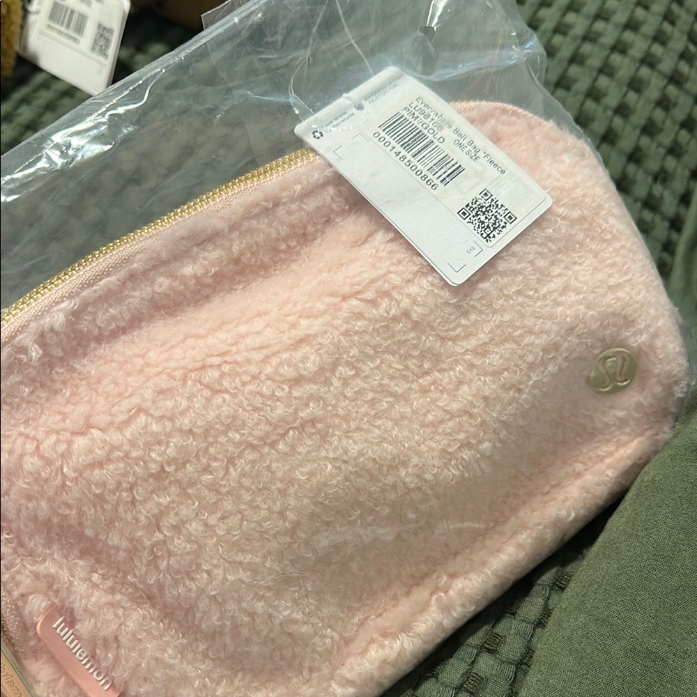 Lululemon Pink Fleece Pouch